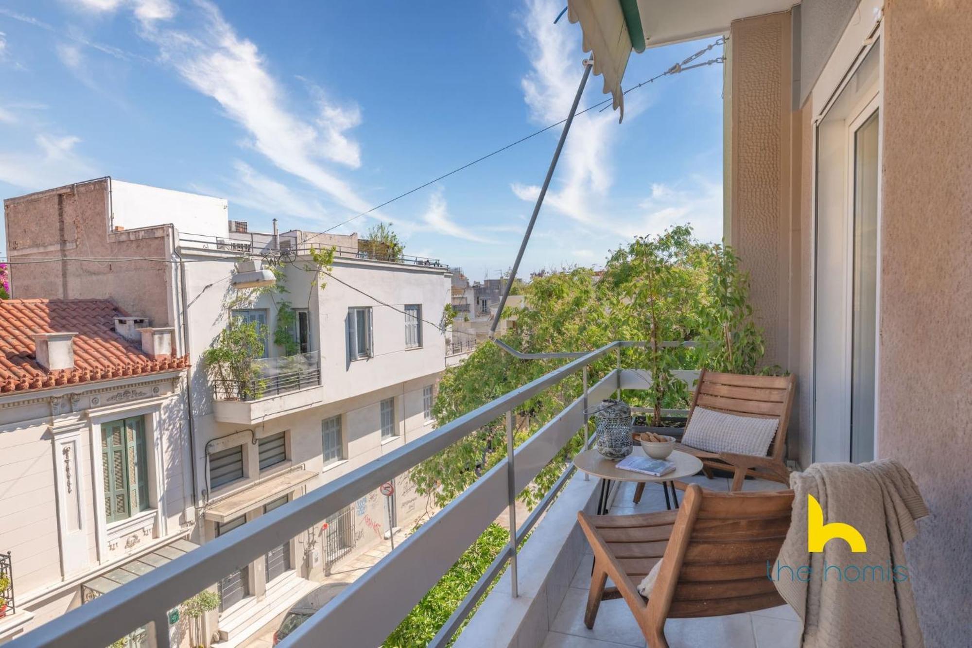 Sun-Splashed Sanctum With Big Balconies, Acropolis Apartamento Atenas Exterior foto